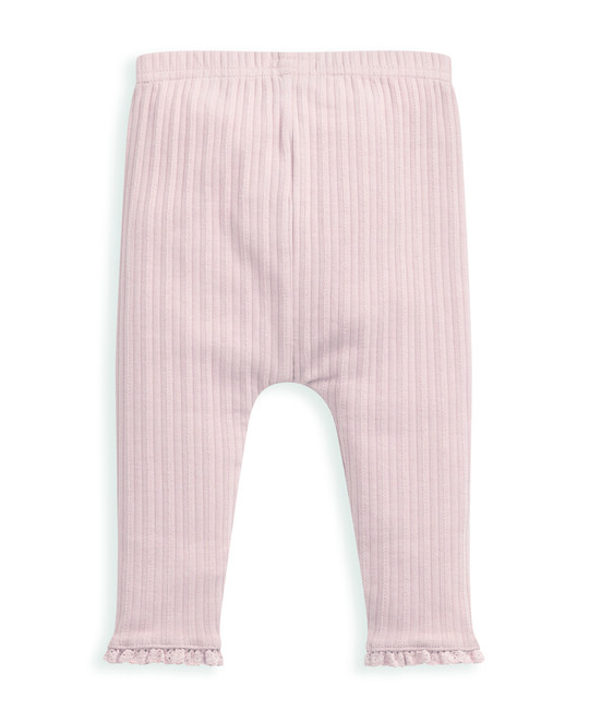 لغينغز بحافة دانتيل - وردي لغينغز بحافة دانتيل - وردي image number 3