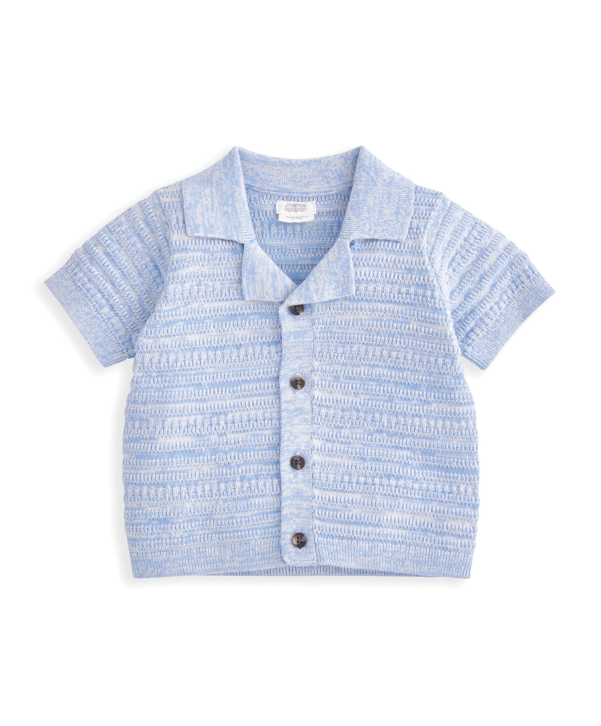 طقم تي شيرت بولو وشورت بنسيج متنوع- قطعتان image number 3