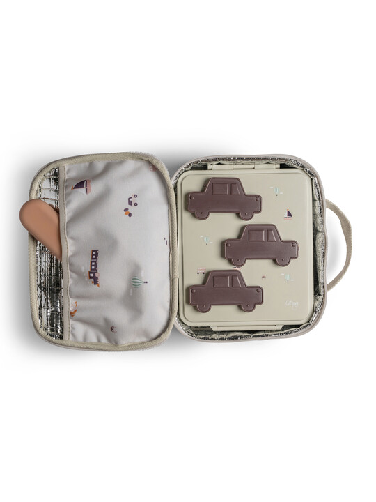 حقيبة غداء عازلة للحرارة بتصميم مربع من سيترون - نقشة مركبات حقيبة غداء عازلة للحرارة بتصميم مربع من سيترون - نقشة مركبات image number 6