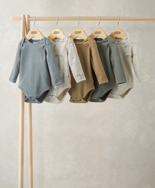 طقم بودي سوت بأكمام طويلة وطبعة فأر، 5 قطع طقم بودي سوت بأكمام طويلة وطبعة فأر، 5 قطع