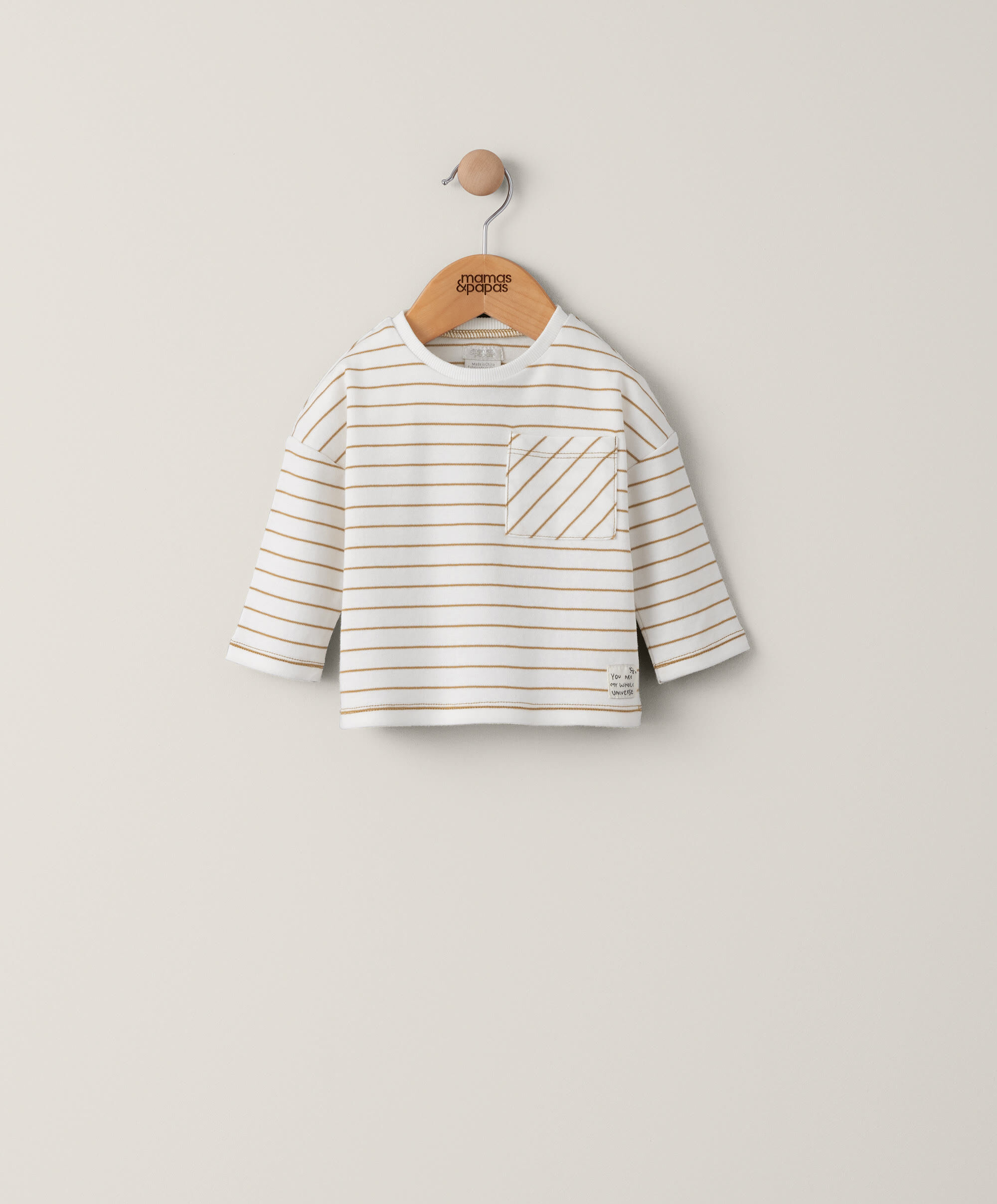 تي شيرت مخطط بأكمام طويلة image number 1