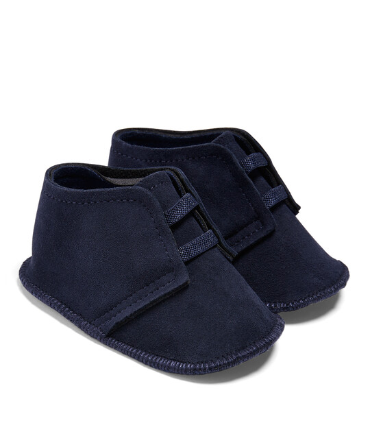 Navy Suede Shoes:Navy :6-12 image number 1
