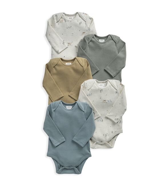 طقم بودي سوت بأكمام طويلة وطبعة فأر، 5 قطع طقم بودي سوت بأكمام طويلة وطبعة فأر، 5 قطع image number 2