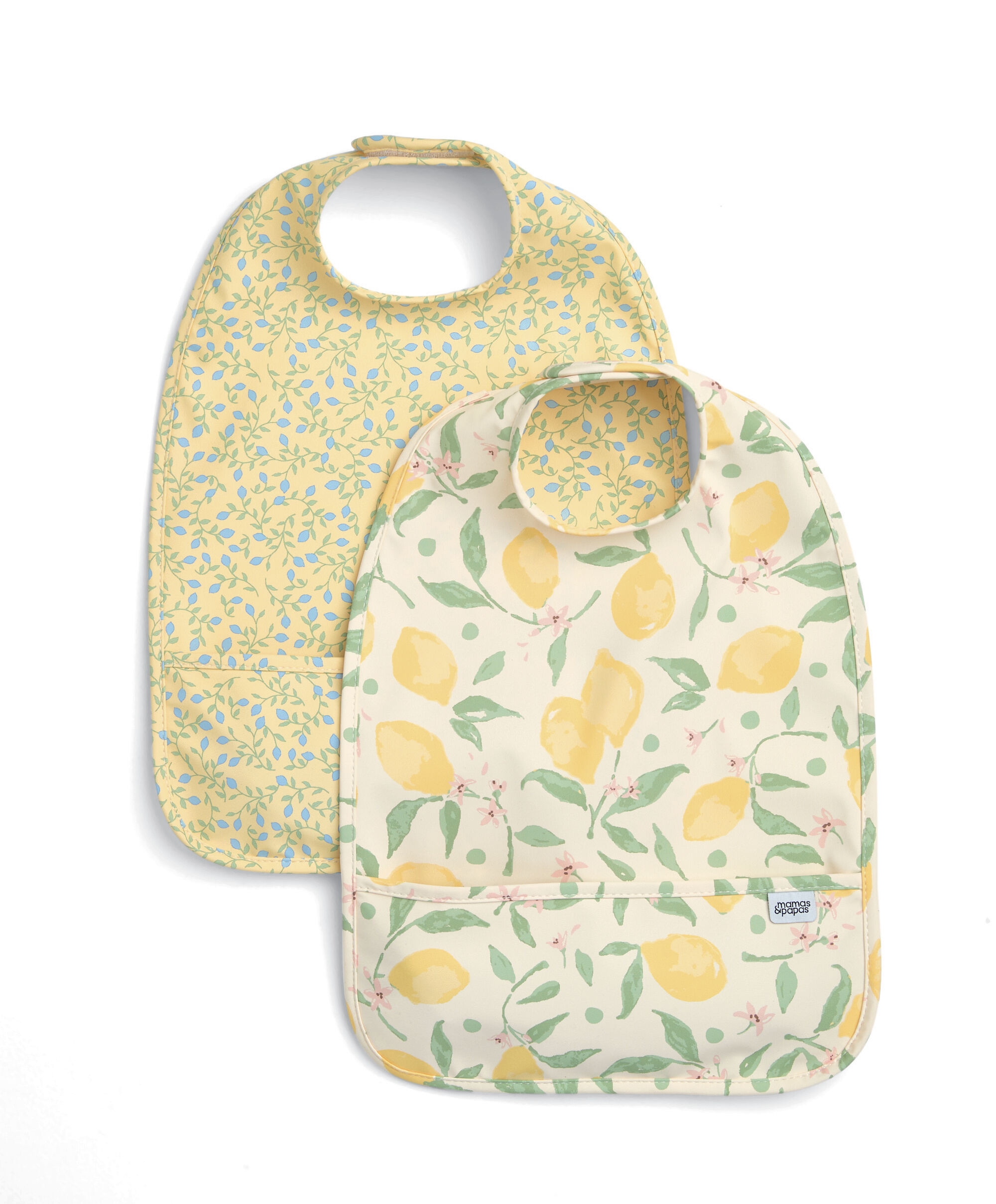 Scoop Bibs (Pack of 2) - Lemon Meadow image number 1
