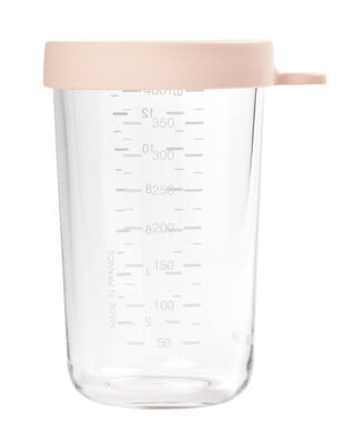 Beaba Conservation Jar Glass 400ml Pink