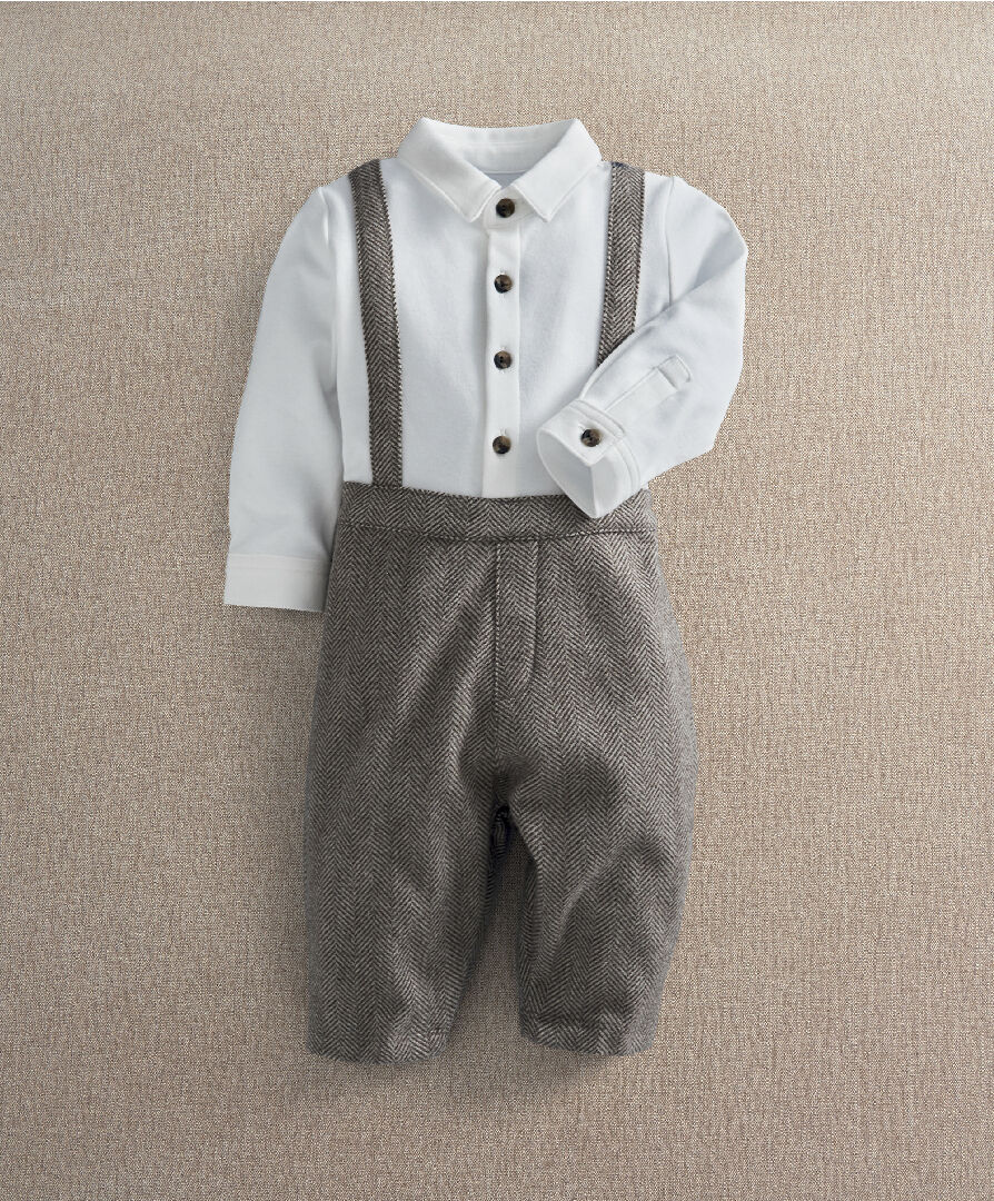 Herringbone Mock Romper image number 1