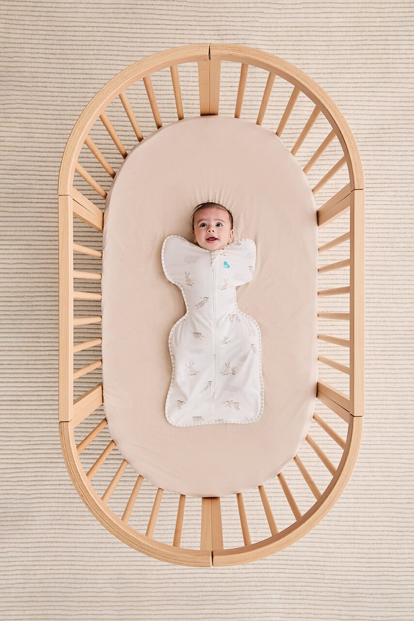 كيس نوم لوف تو دريم سوادل اب بنقشة سحب وأرانب - أبيض image number 2