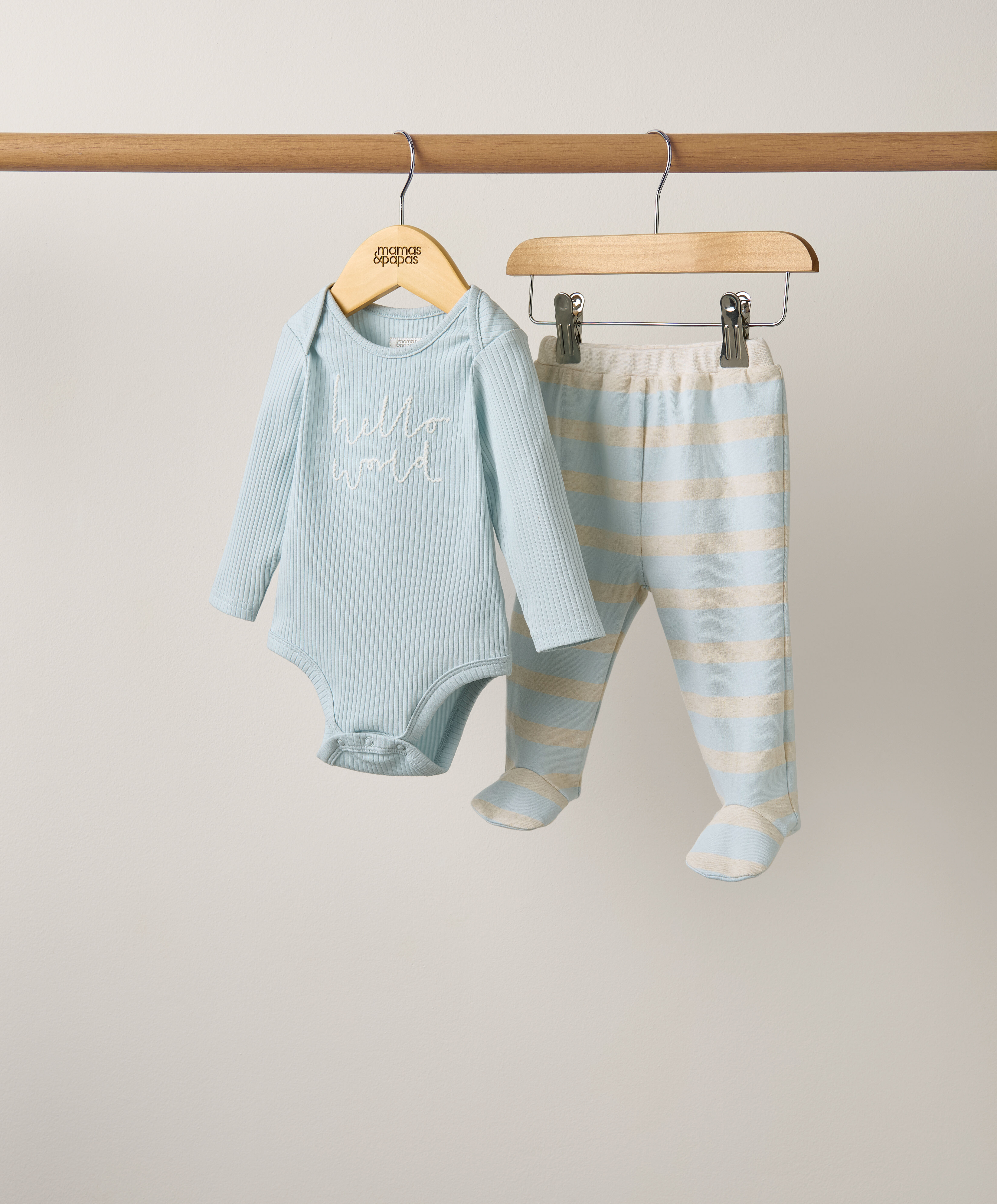 طقم مزين بعبارة Hello World - قطعتان image number 4