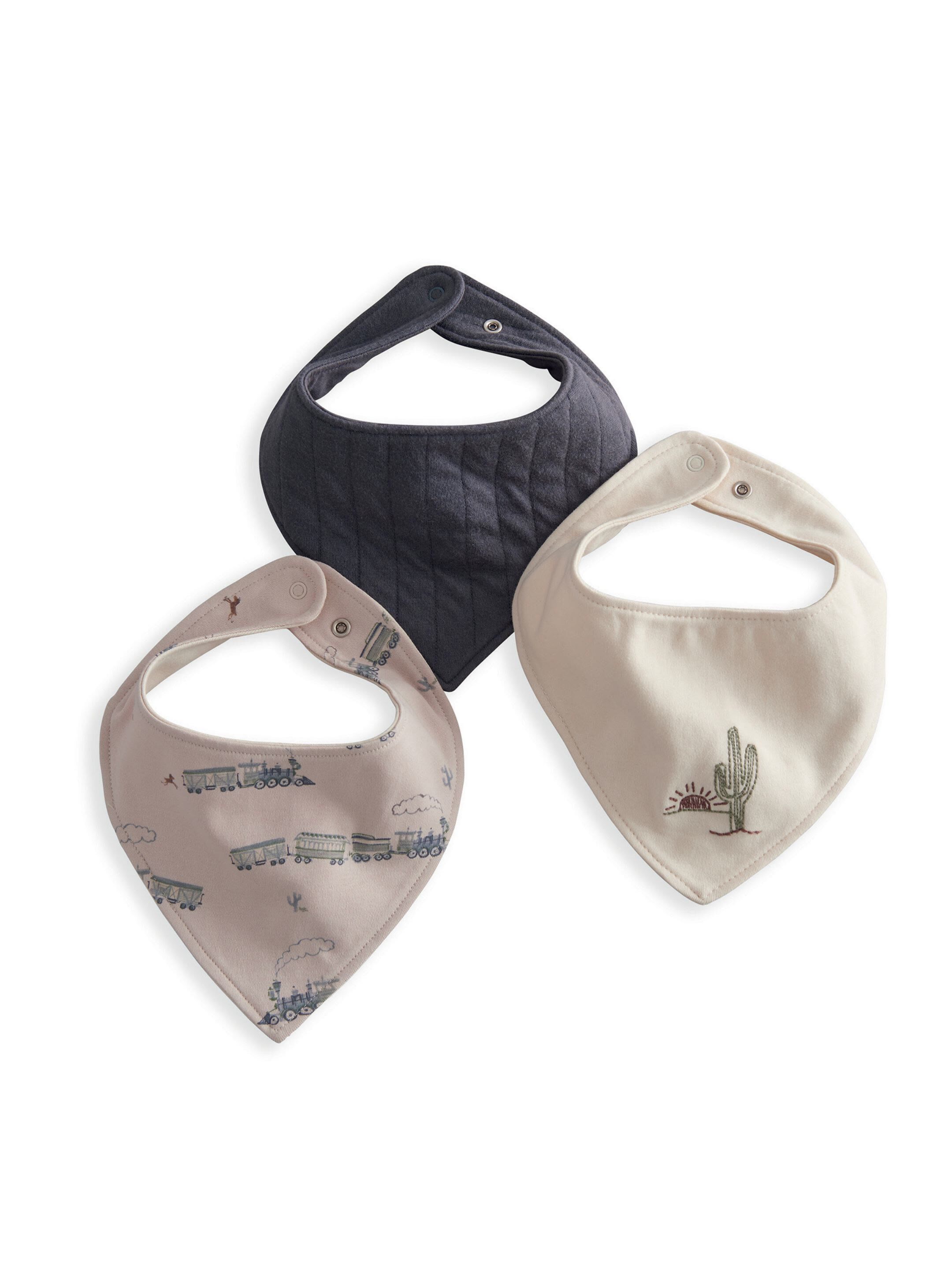 Blue Bandana Bibs (Pack of 3) image number 2