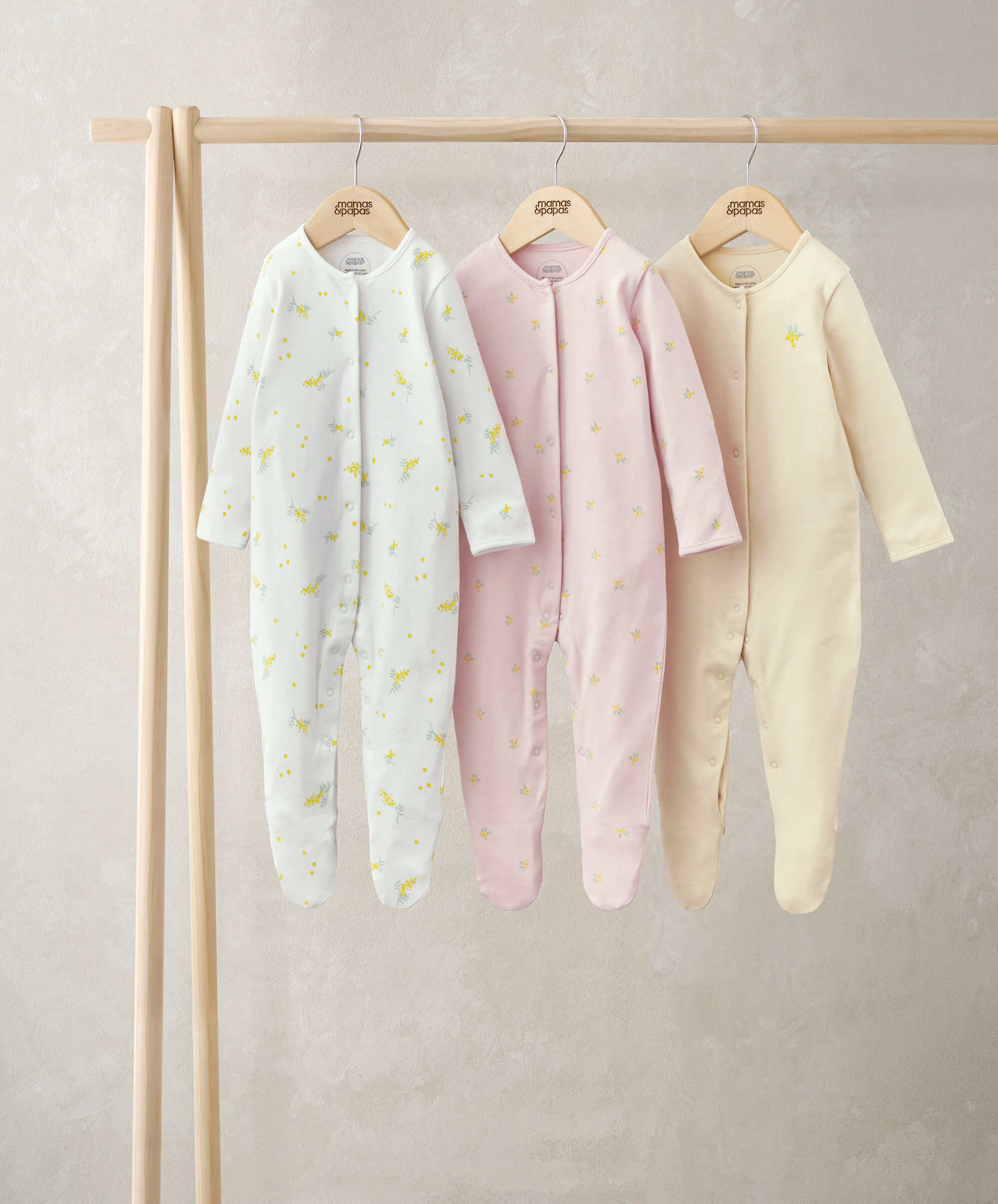 3 Pack Little Lemons Sleepsuits image number 1