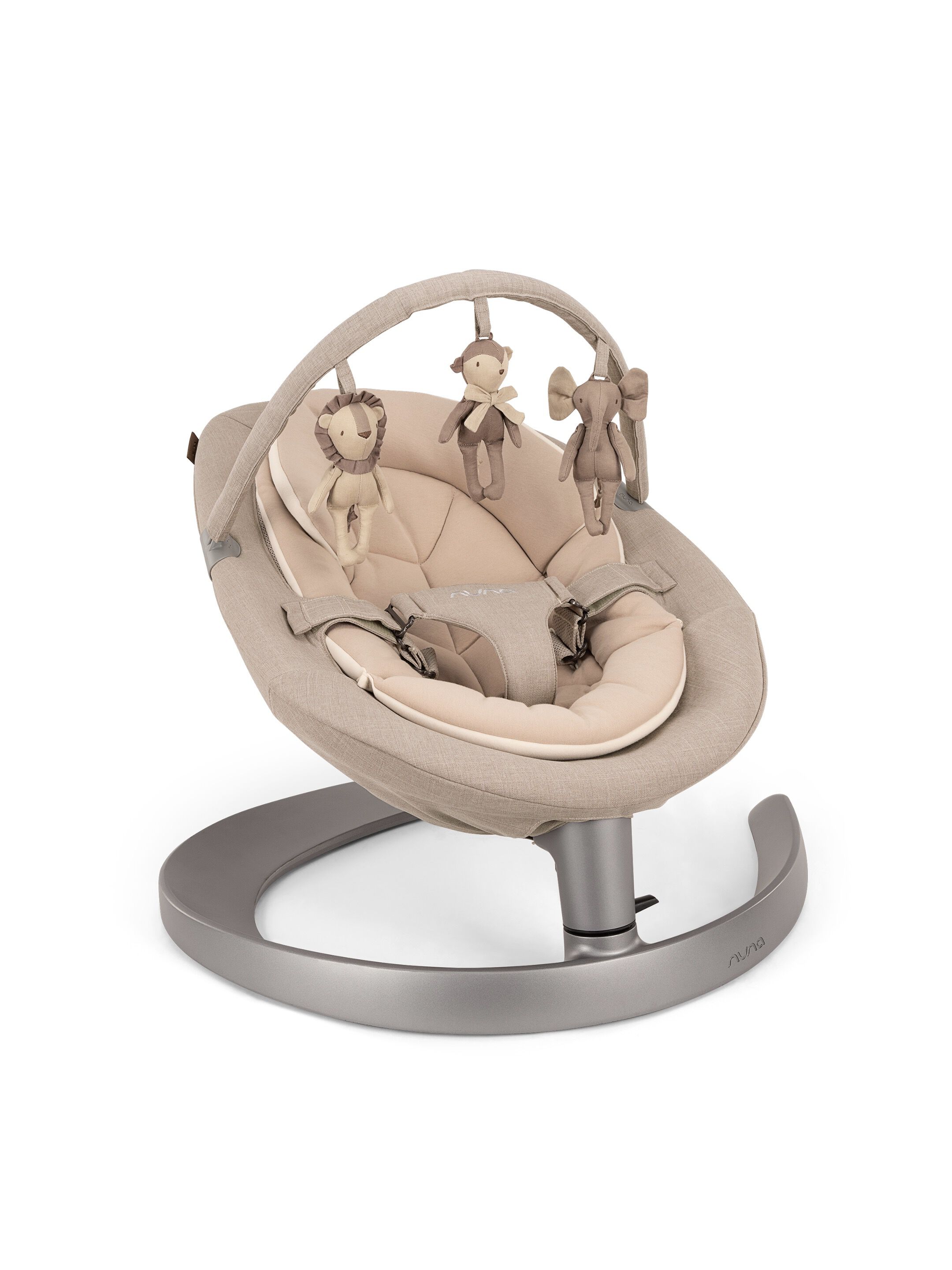 كرسي هزاز نونا ليف - بيج داكن بدمى image number 1