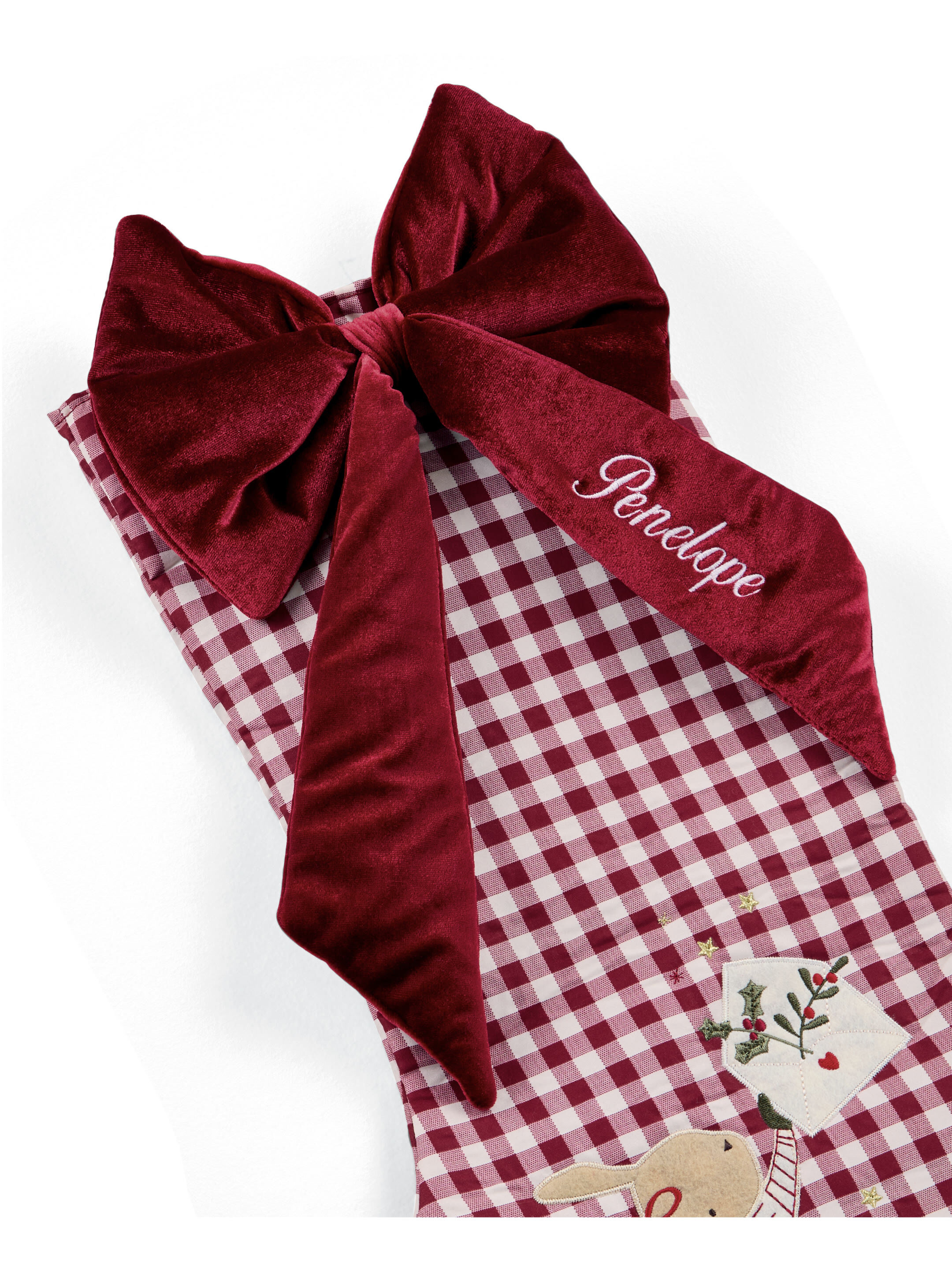 Large Stocking - Gingham personalisable image number 2