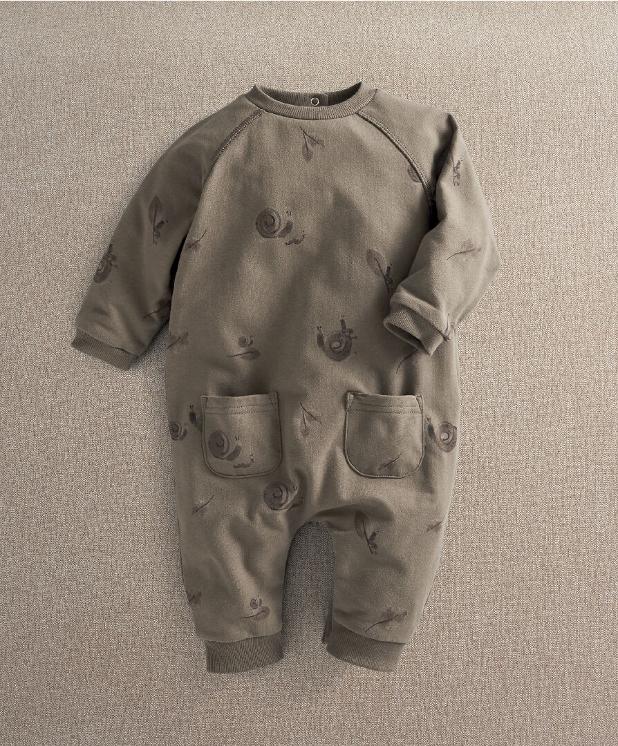 Snail Print Romper image number 1
