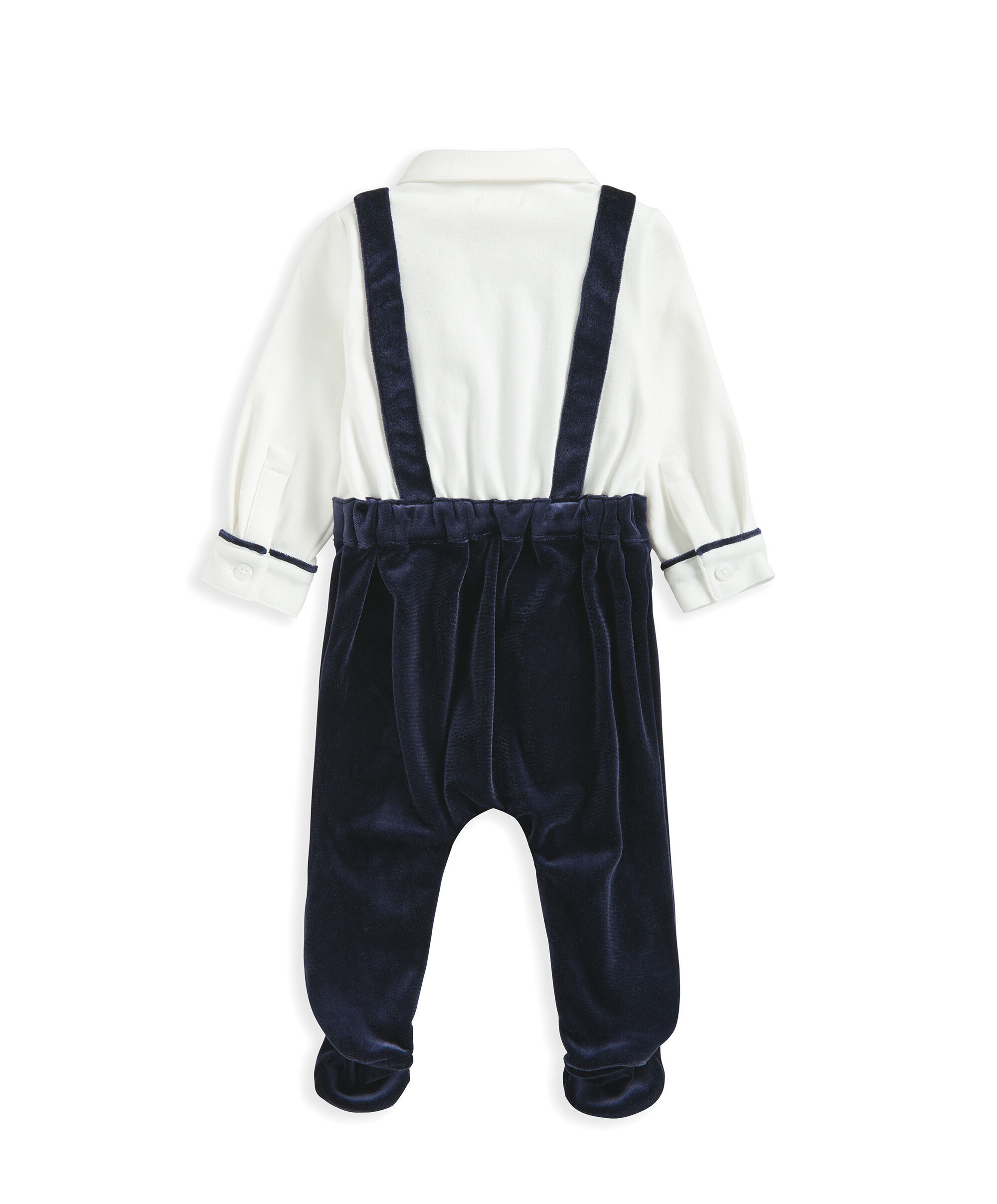 طقم بدلة توكسيدو وربطة عنق بلون كحلي - قطعتان image number 3