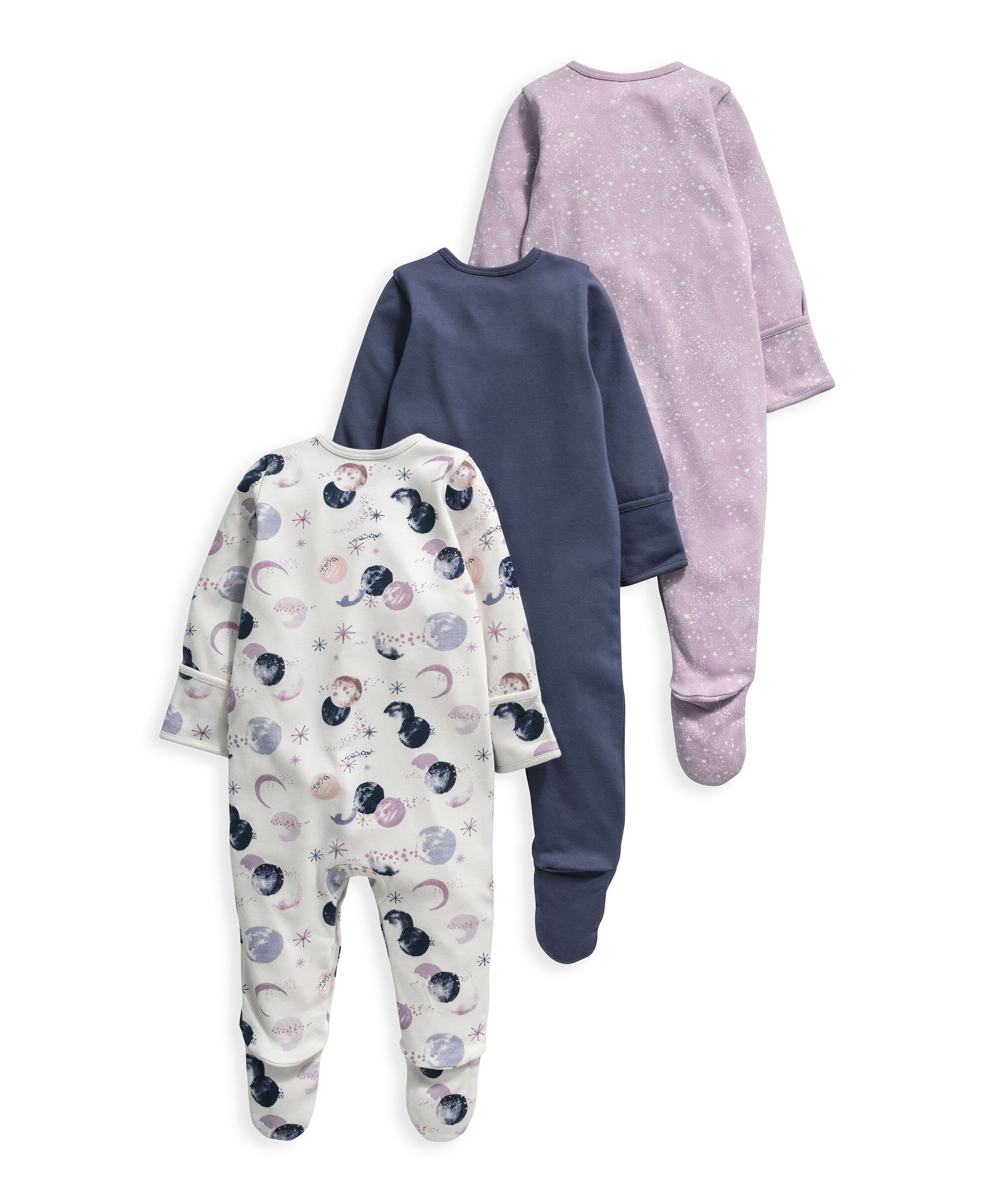 طقم بيجاما قطعة واحدة بطبعة فضاء - 3 قطع image number 2