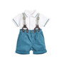 طقم شورت وحمالات أزرق - 3 قطع طقم شورت وحمالات أزرق - 3 قطع image number 2