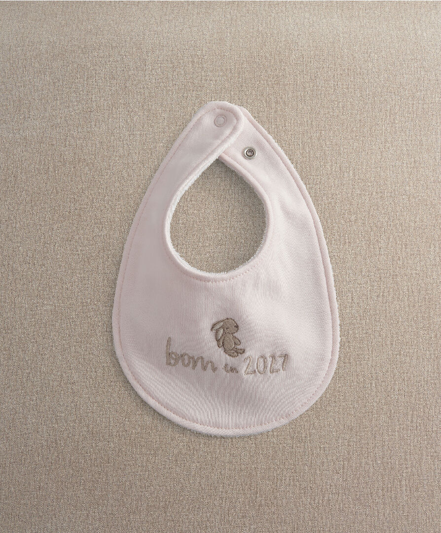 Pink Born In 2027 Bib image number 1