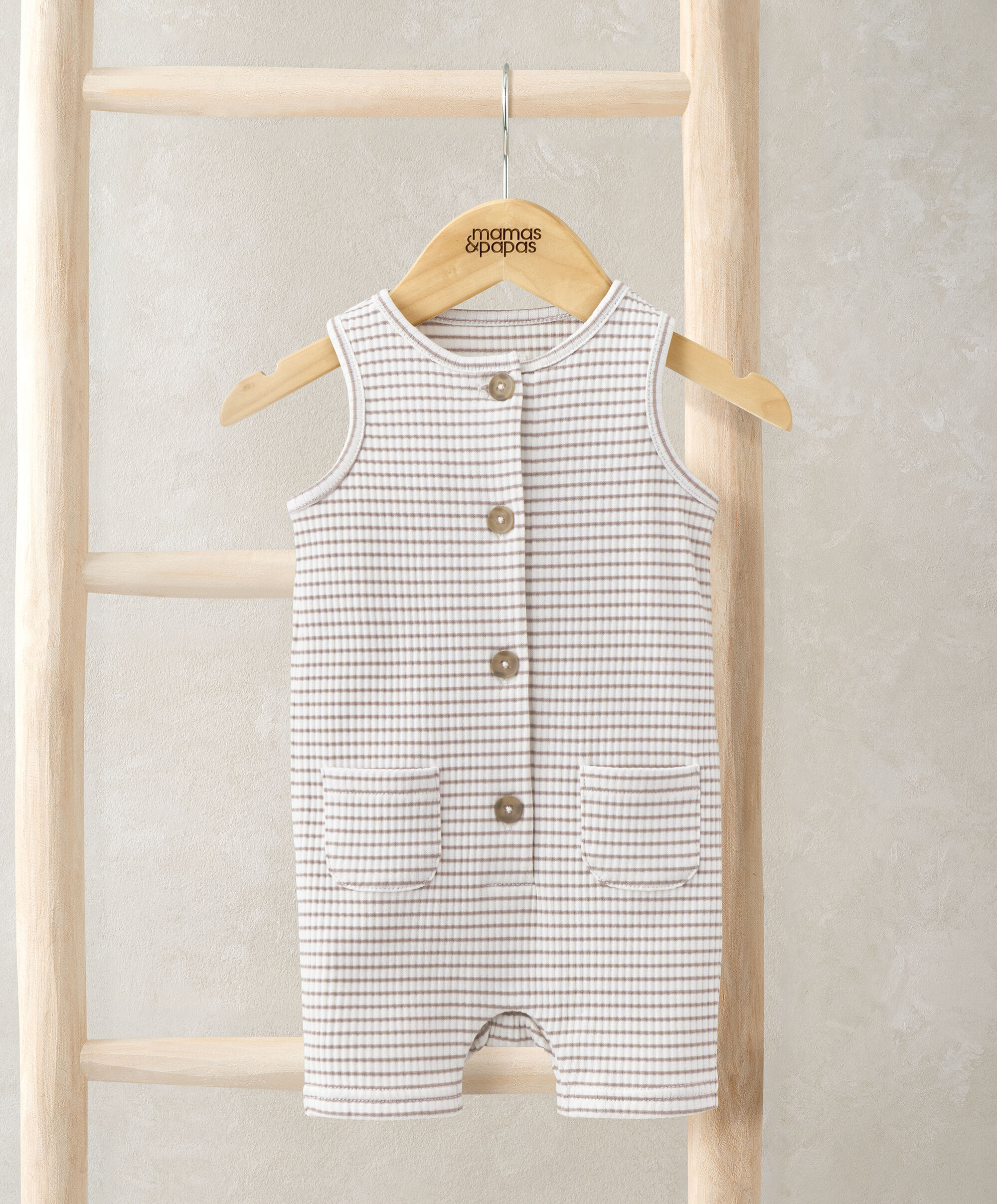 رومبر قصير بدون أكمام وبنقشة خطوط