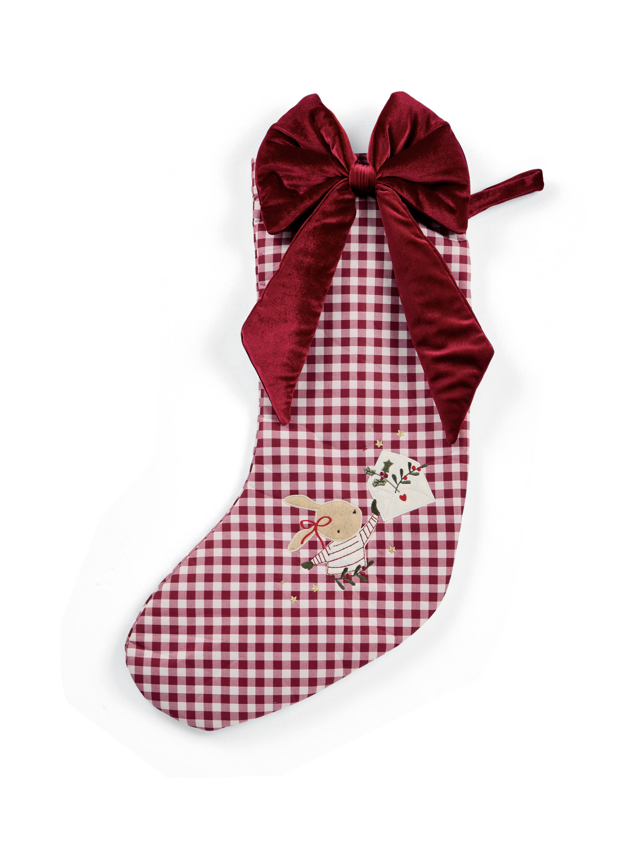 Large Stocking - Gingham personalisable image number 1