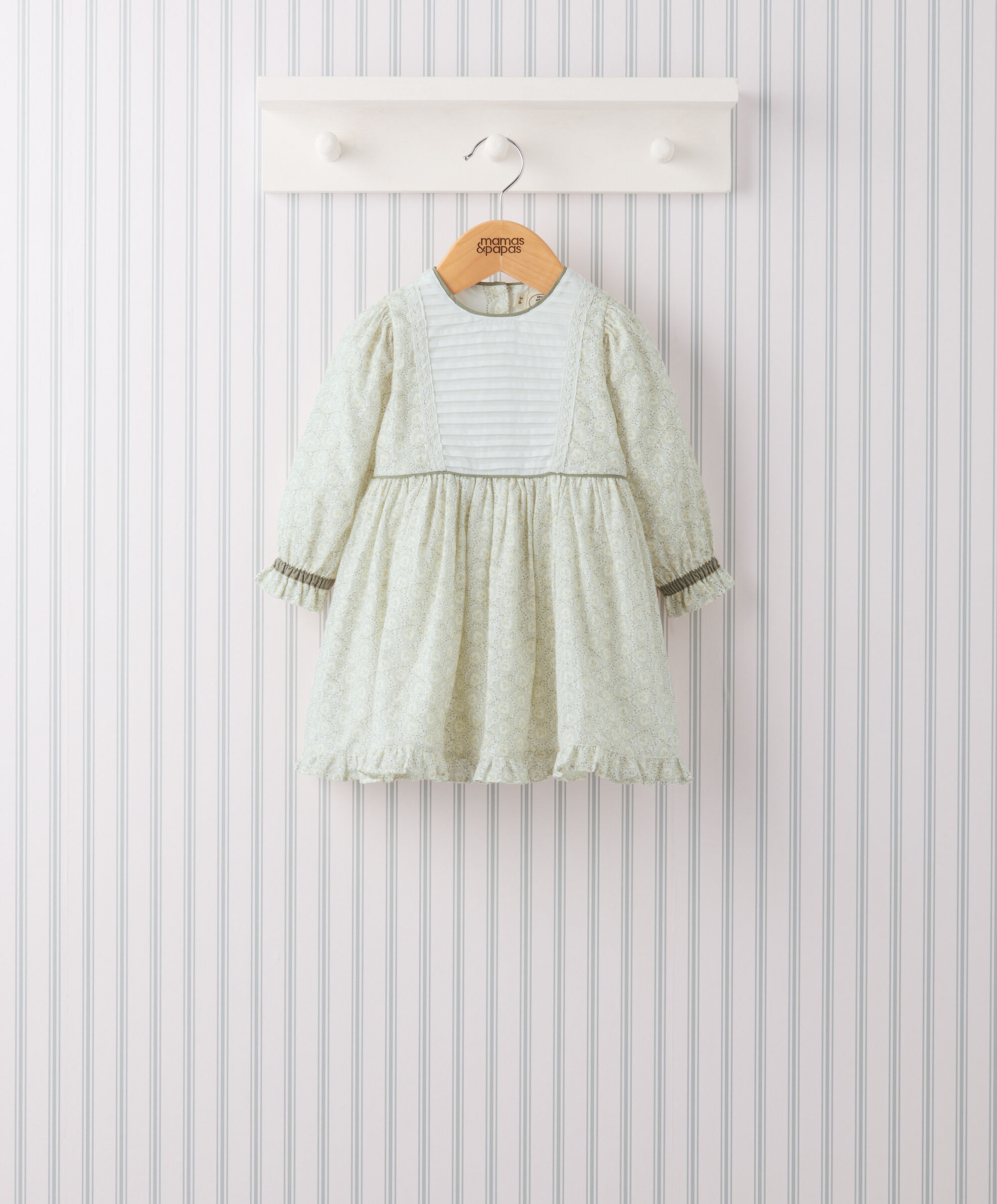 فستان بطيات محاكة في الأمام image number 1