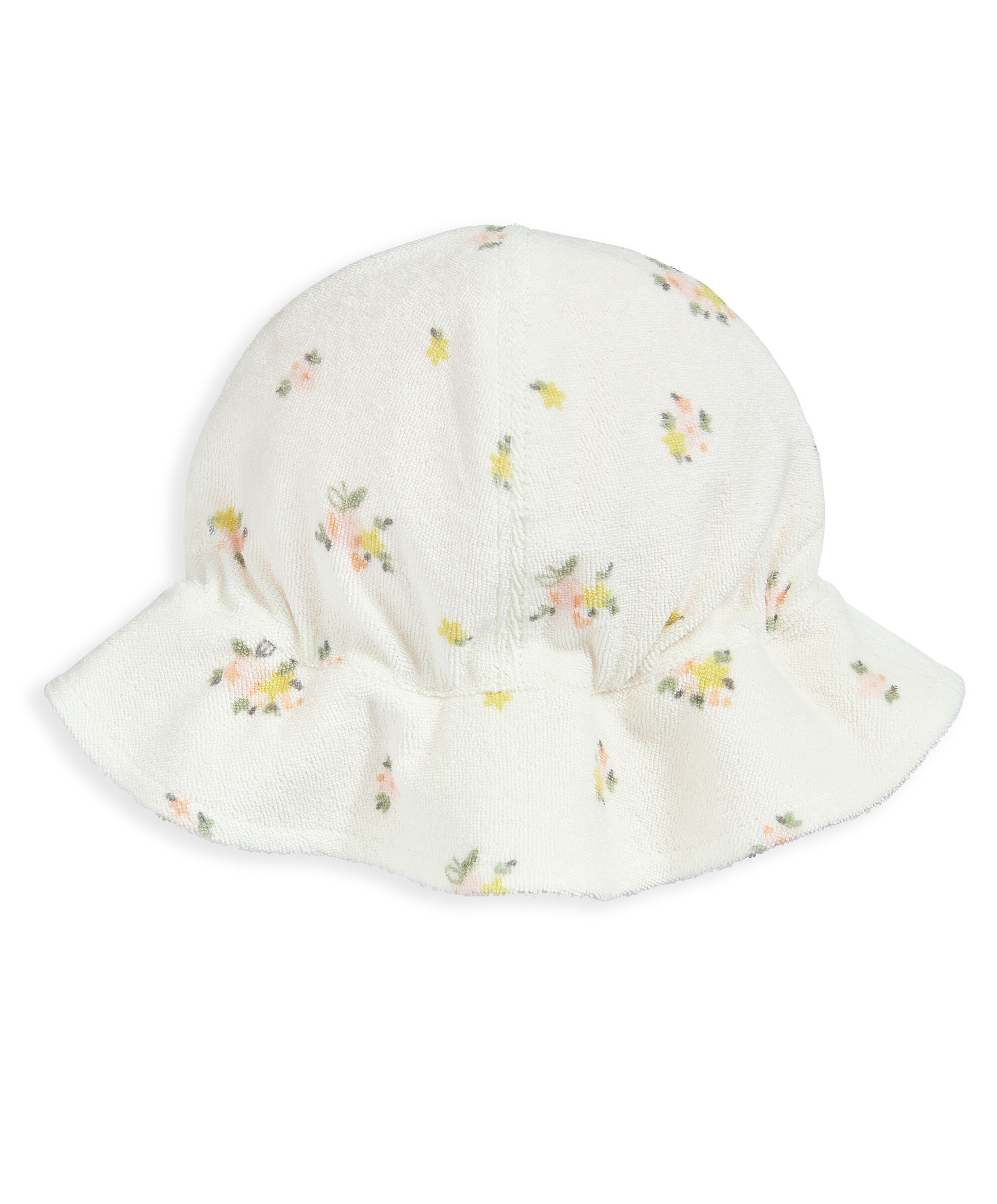 طقم رومبر وقبعة من قماش مناشف بنقشة زهور - قطعتان image number 4