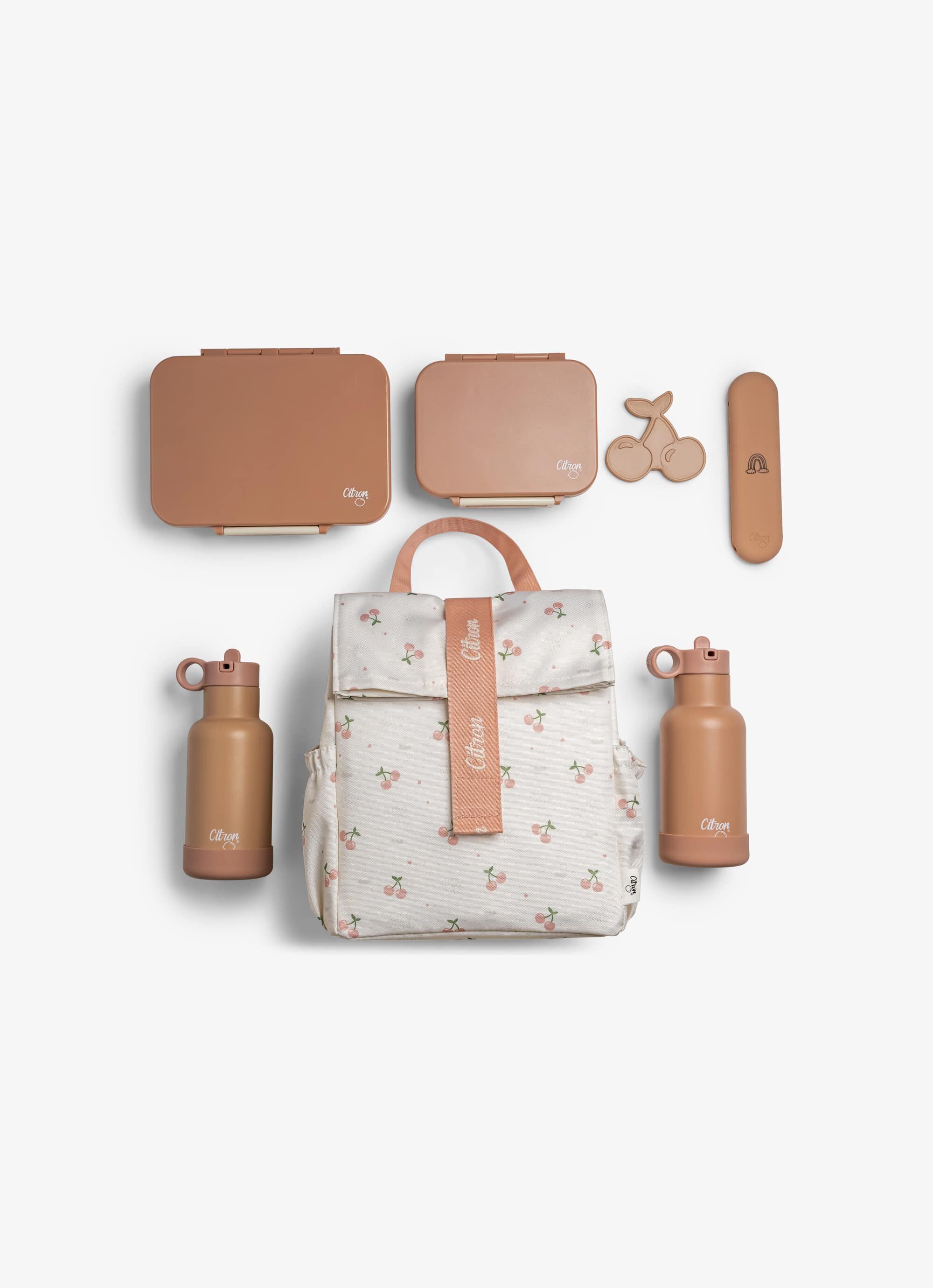 حقيبة غداء عازلة للحرارة بتصميم ملفوف من سيترون - نقشة كرز image number 7