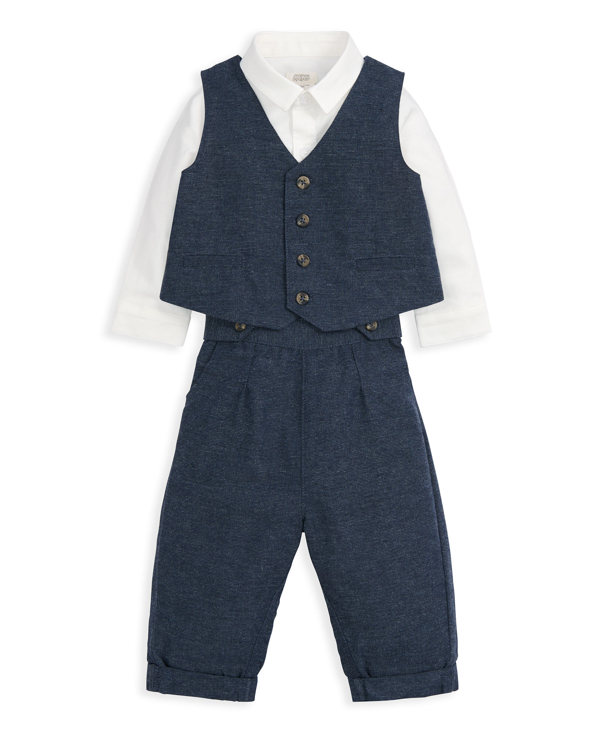 بدلة باللون الكحلي، ثلاث قطع image number 2