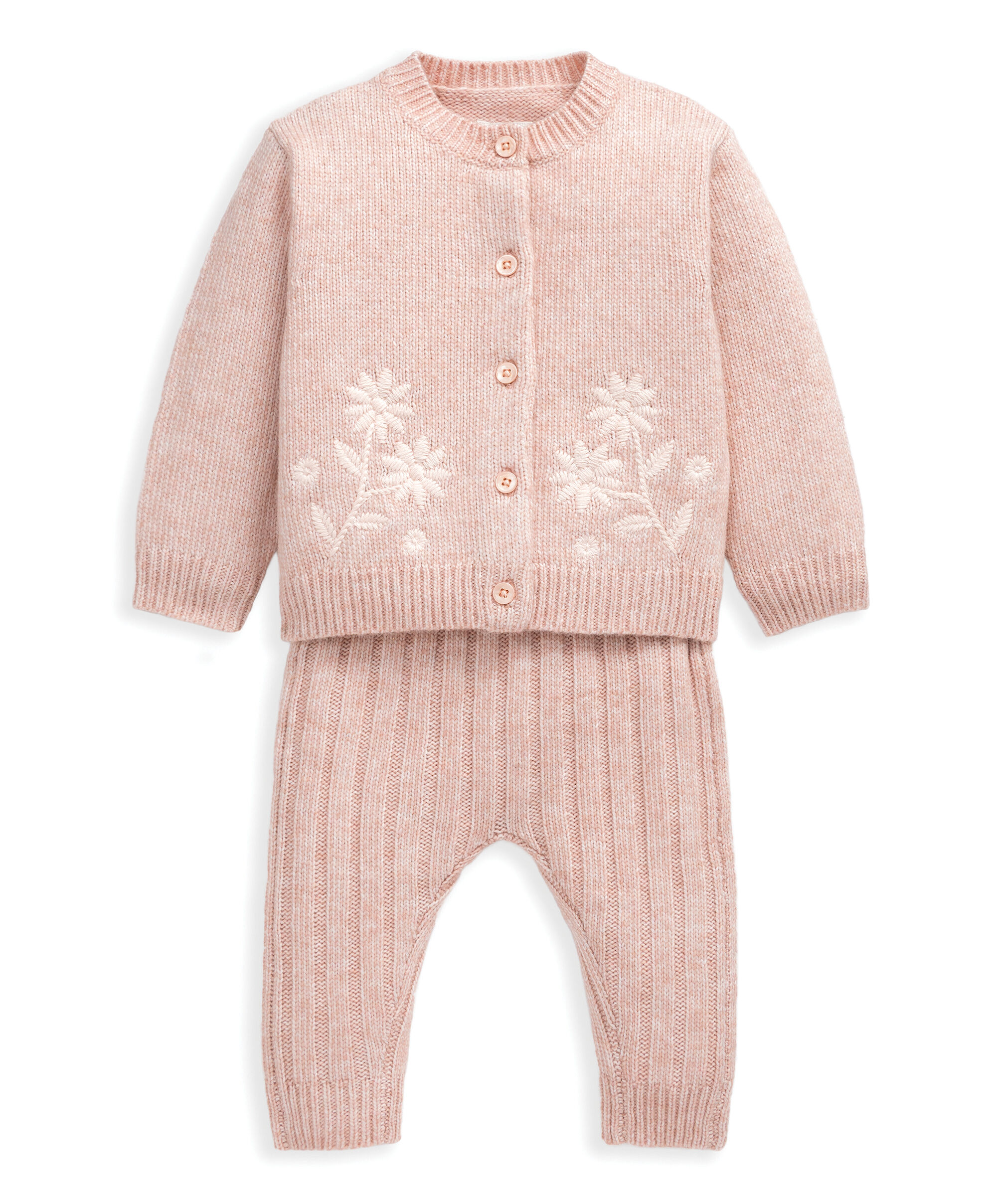 طقم كارديجان ولغينغز بزهور مطرزة image number 2