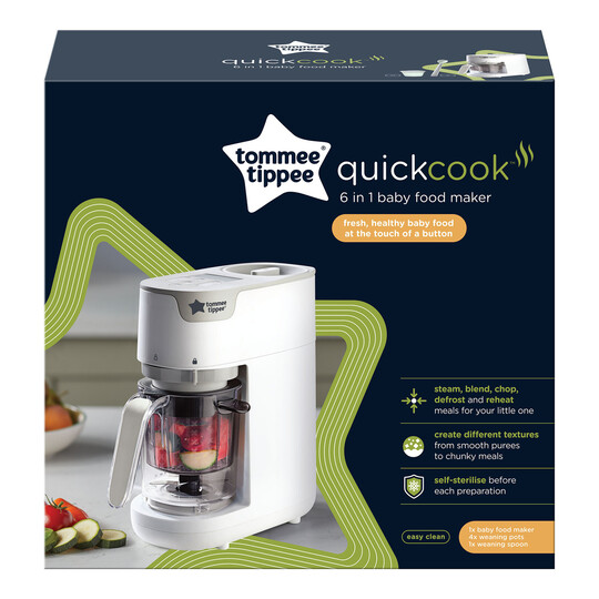 Tommee Tippee Quick Cook 6 IN 1 Food Maker - White Tommee Tippee Quick Cook 6 IN 1 Food Maker - White image number 6