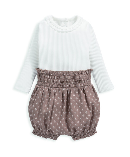 طقم لباس قطعة واحدة وسروال تحتي طقم لباس قطعة واحدة وسروال تحتي image number 2