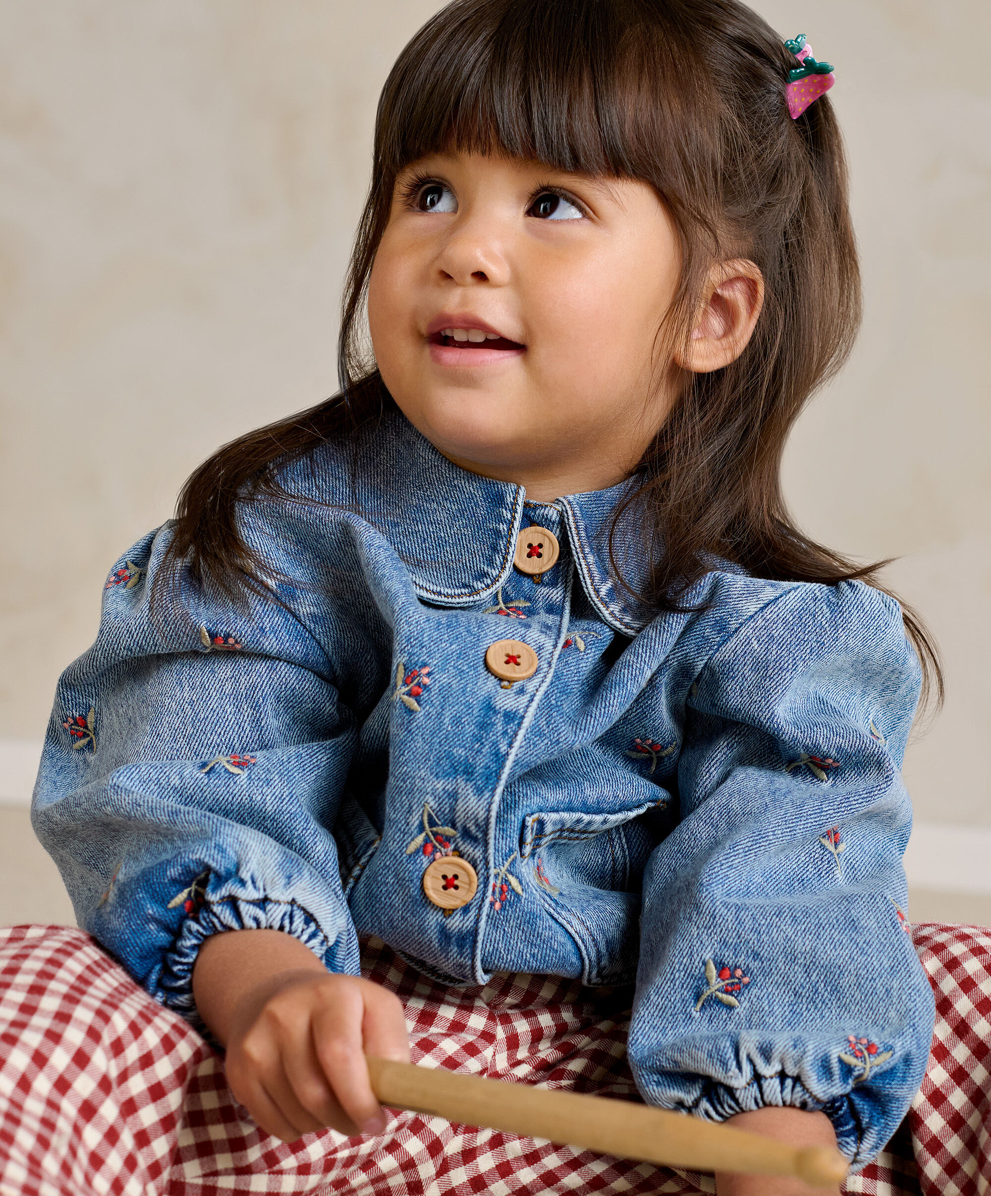 Embroidered Denim Jacket image number 1
