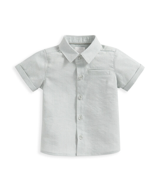 طقم قميص مخطط ودنغري - قطعتان طقم قميص مخطط ودنغري - قطعتان image number 4