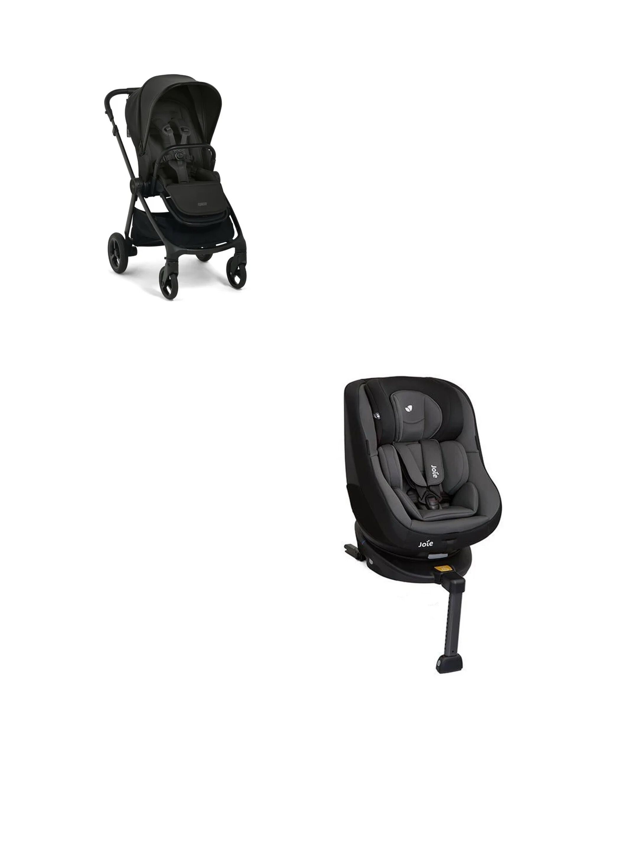 مجموعة عربة فاردو مع مقعد سيارة جوي باللون ستورم، قطعتين