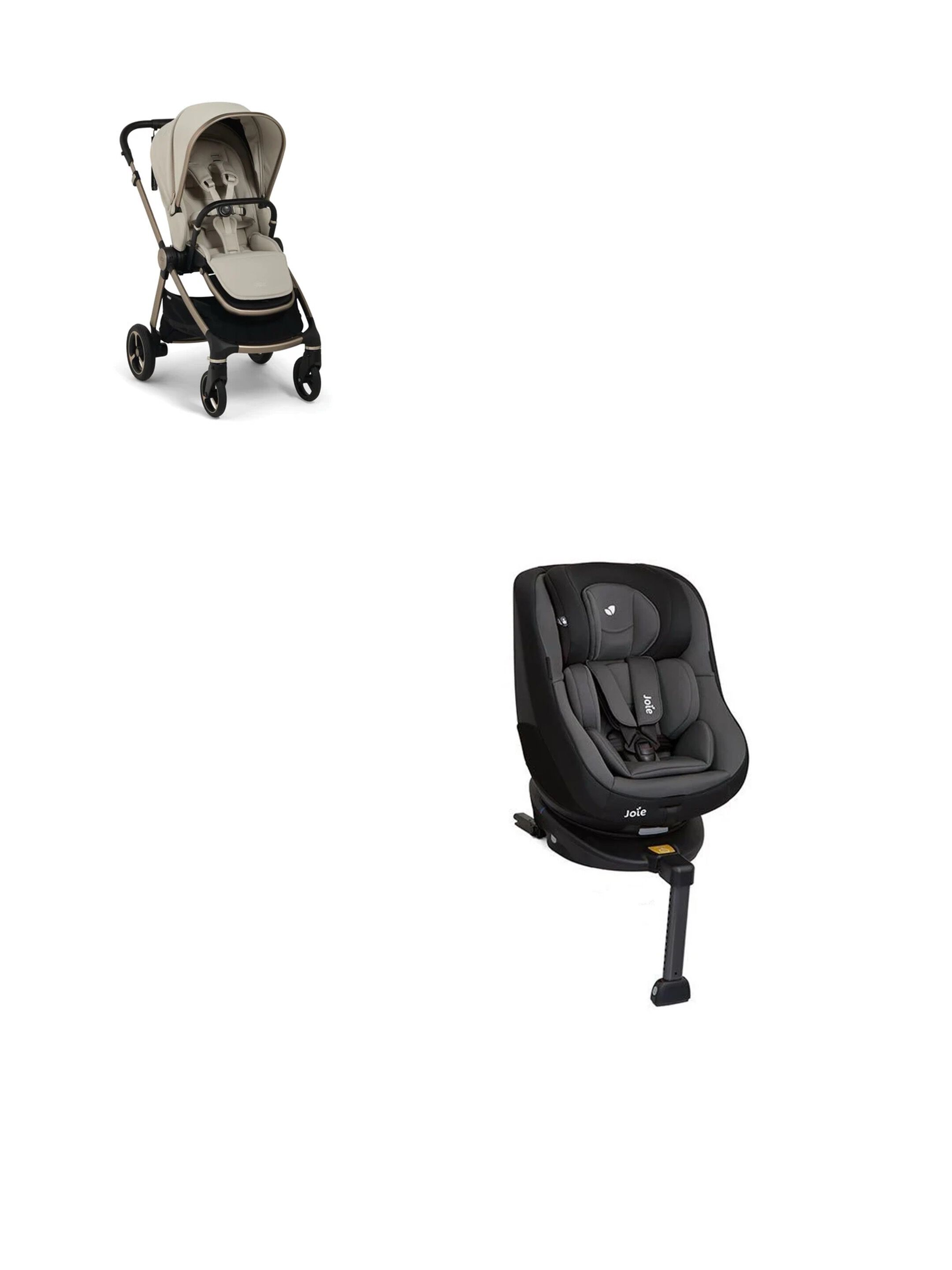 مجموعة عربة فاردو مع مقعد سيارة جوي باللون شيل، قطعتين image number 1