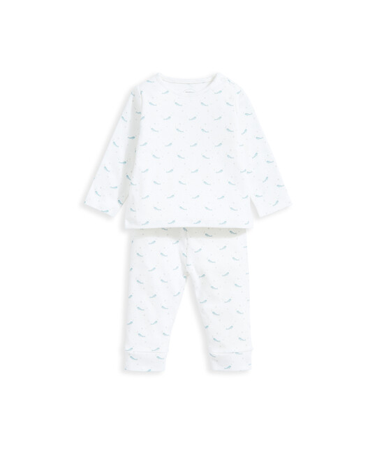 طقم بيجاما جيرسيه بطبعة حوت بلون أزرق - قطعتان طقم بيجاما جيرسيه بطبعة حوت بلون أزرق - قطعتان image number 4