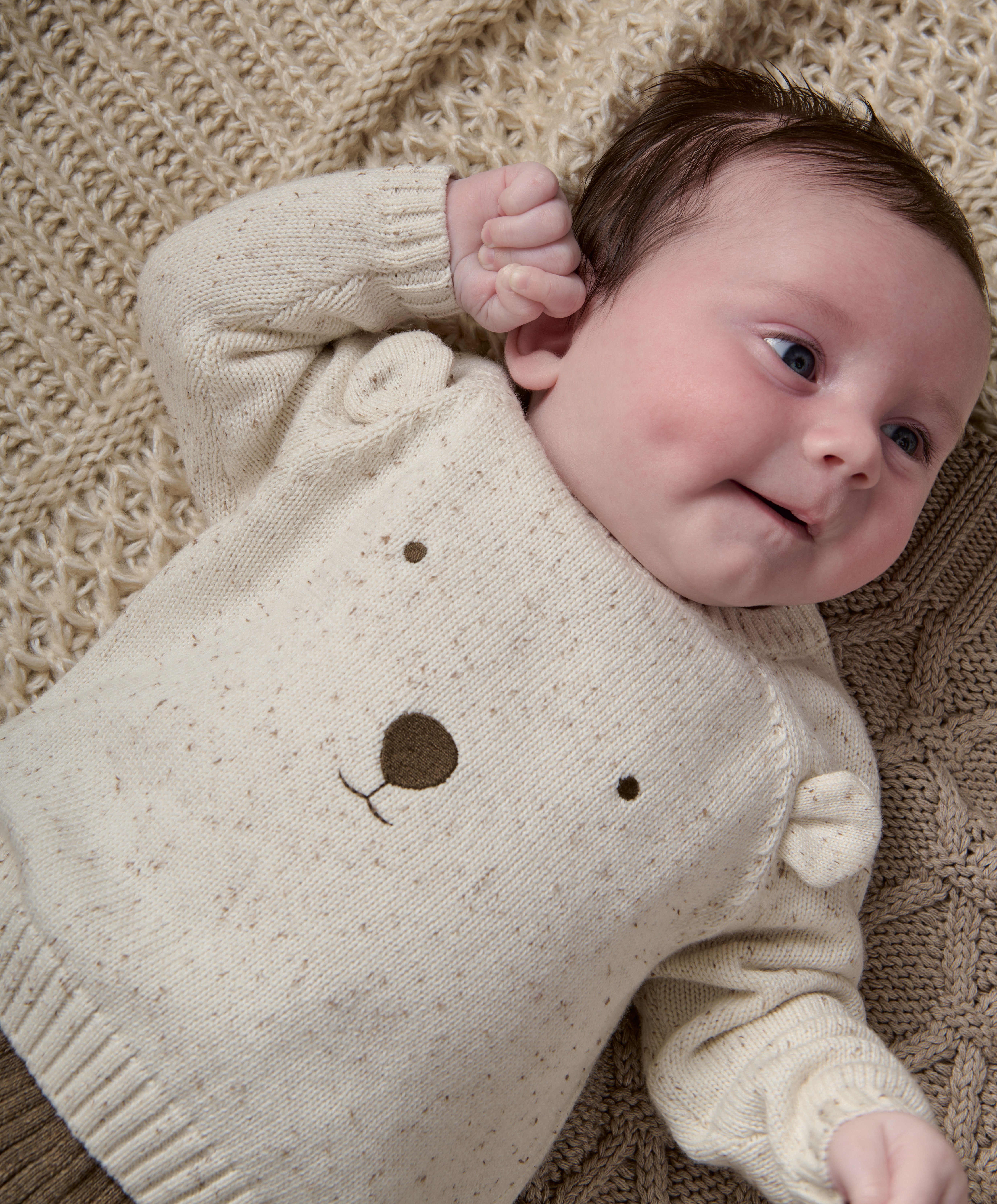 طقم منسوج بتصميم دب - قطعتان image number 5