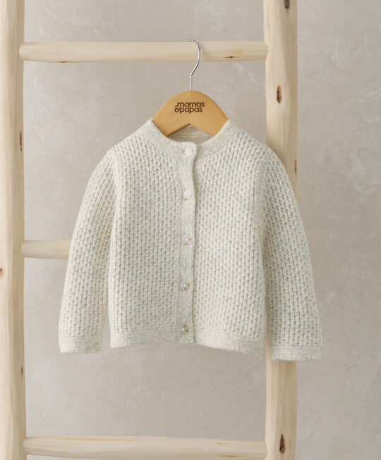 كارديغان منسوج - أبيض كريمي كارديغان منسوج - أبيض كريمي image number 1