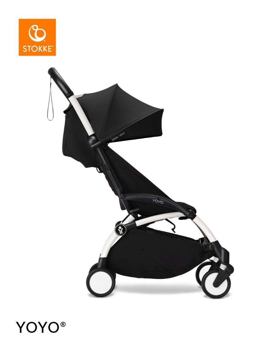 Stokke YOYO3 White Frame with 6+ Color Pack - Air France Blue & Cup Holder (3 Pieces)