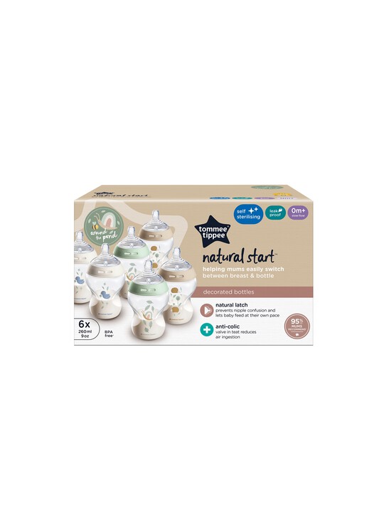 Tommee Tippee Natural Start 6X 260ml Bottles Tommee Tippee Natural Start 6X 260ml Bottles image number 2