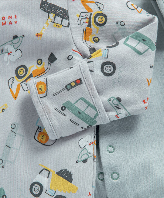 طقم بيجاما قطعة واحدة بنقشة وسائل مواصلات- 3 قطع طقم بيجاما قطعة واحدة بنقشة وسائل مواصلات- 3 قطع image number 4