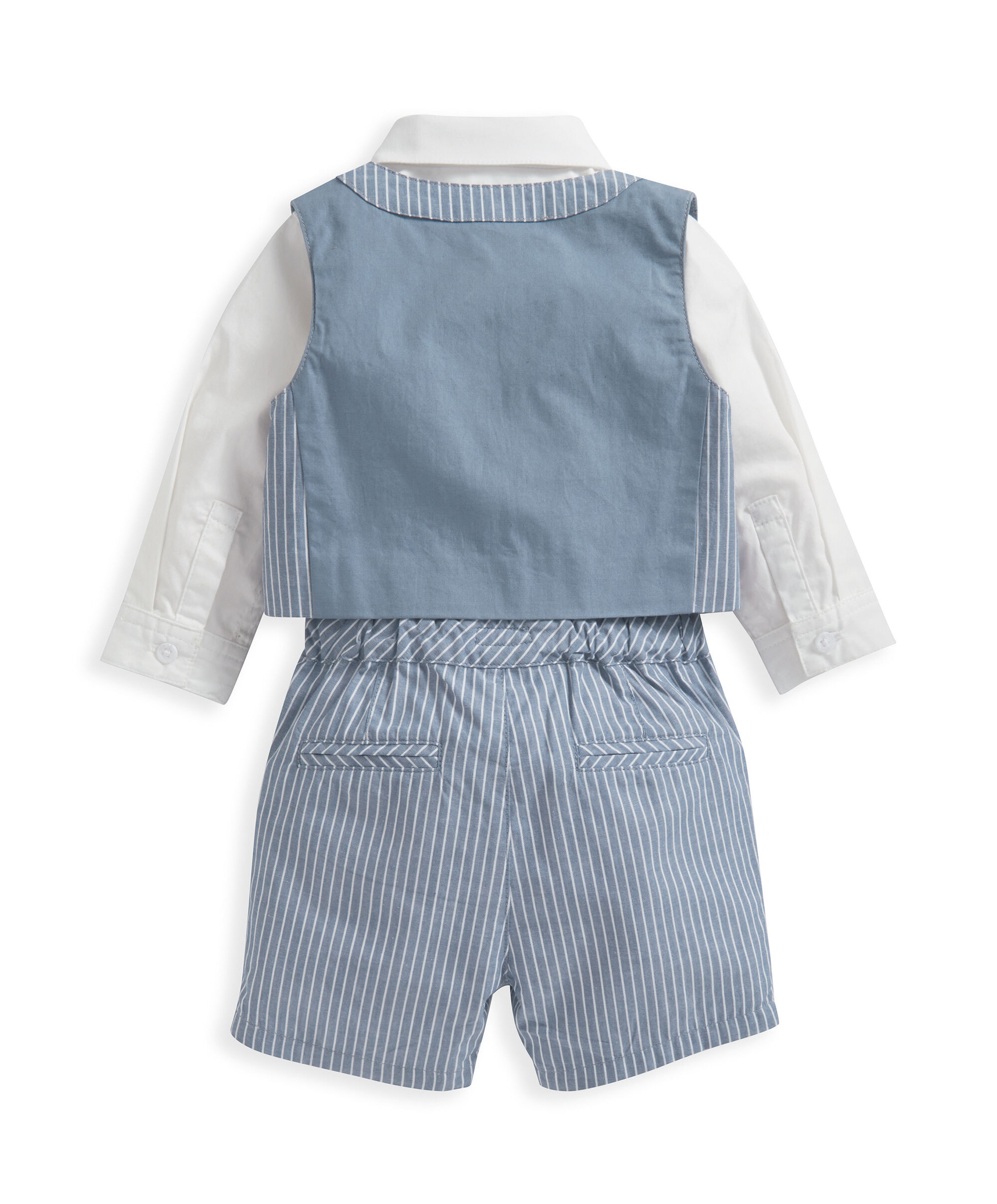 طقم بدلة بنقشة خطوط - 4 قطع image number 3