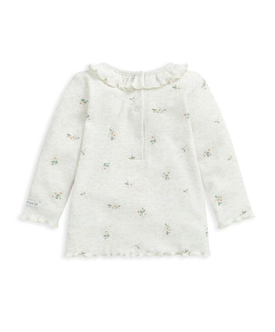 تي شيرت بأكمام طويلة ونقشة زهور أقحوان تي شيرت بأكمام طويلة ونقشة زهور أقحوان image number 3