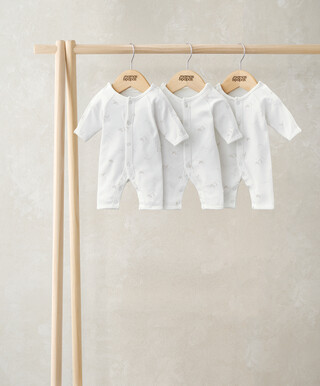 Stork Print Romper (Set of 3) - Premature Stork Print Romper (Set of 3) - Premature