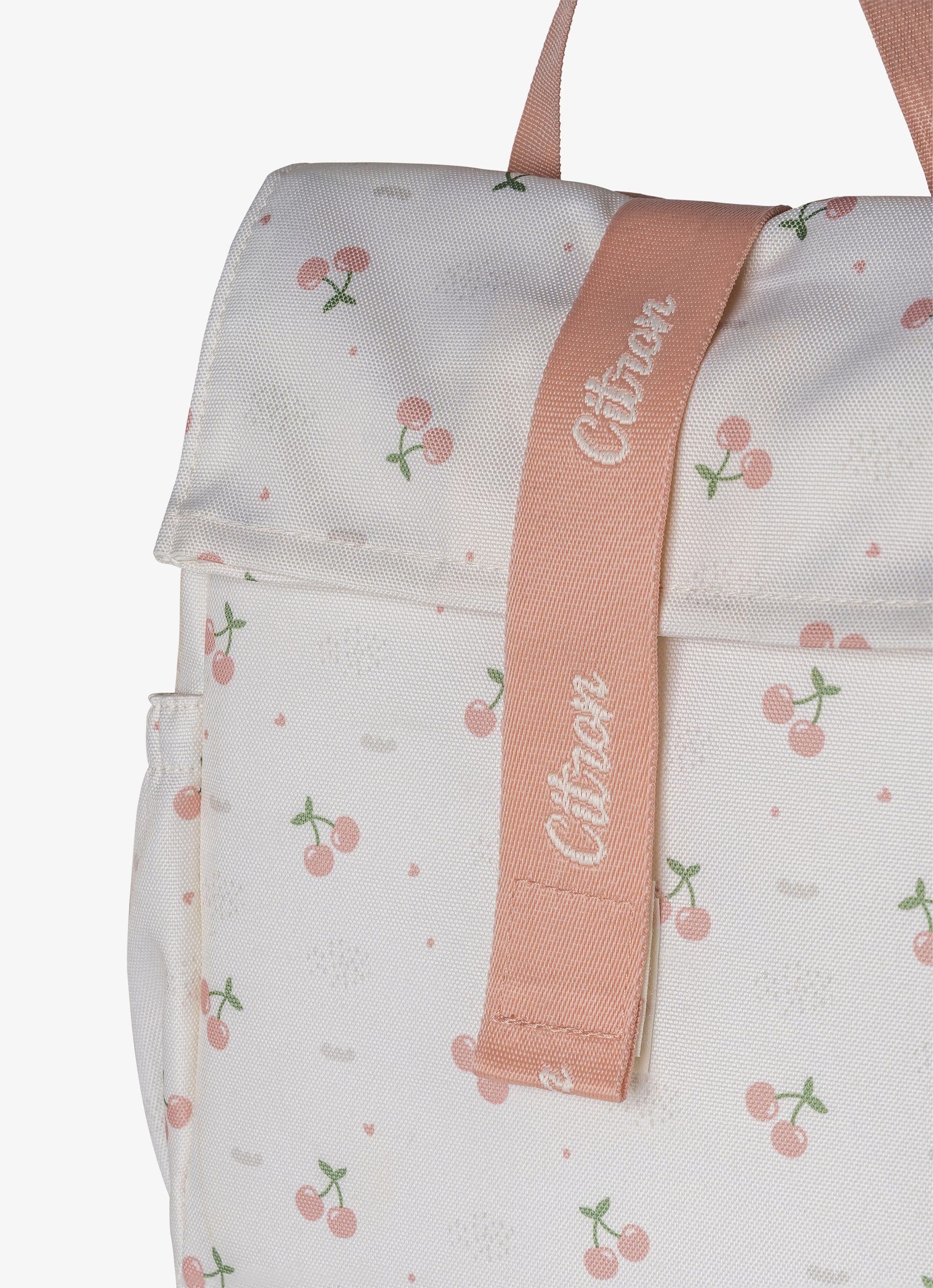 حقيبة غداء عازلة للحرارة بتصميم ملفوف من سيترون - نقشة كرز image number 5