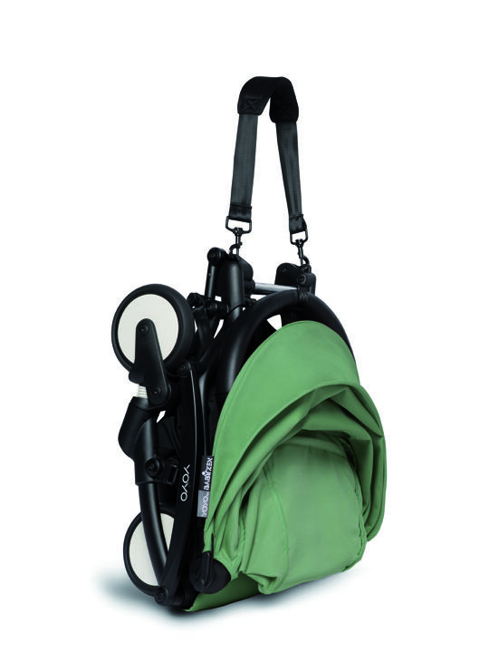 عربة أطفال بيبي زن يويو2 بهيكل أسود ومجموعة مقعد عربة لعمر 6 شهور فأكثر أخضر فاتح image number 4