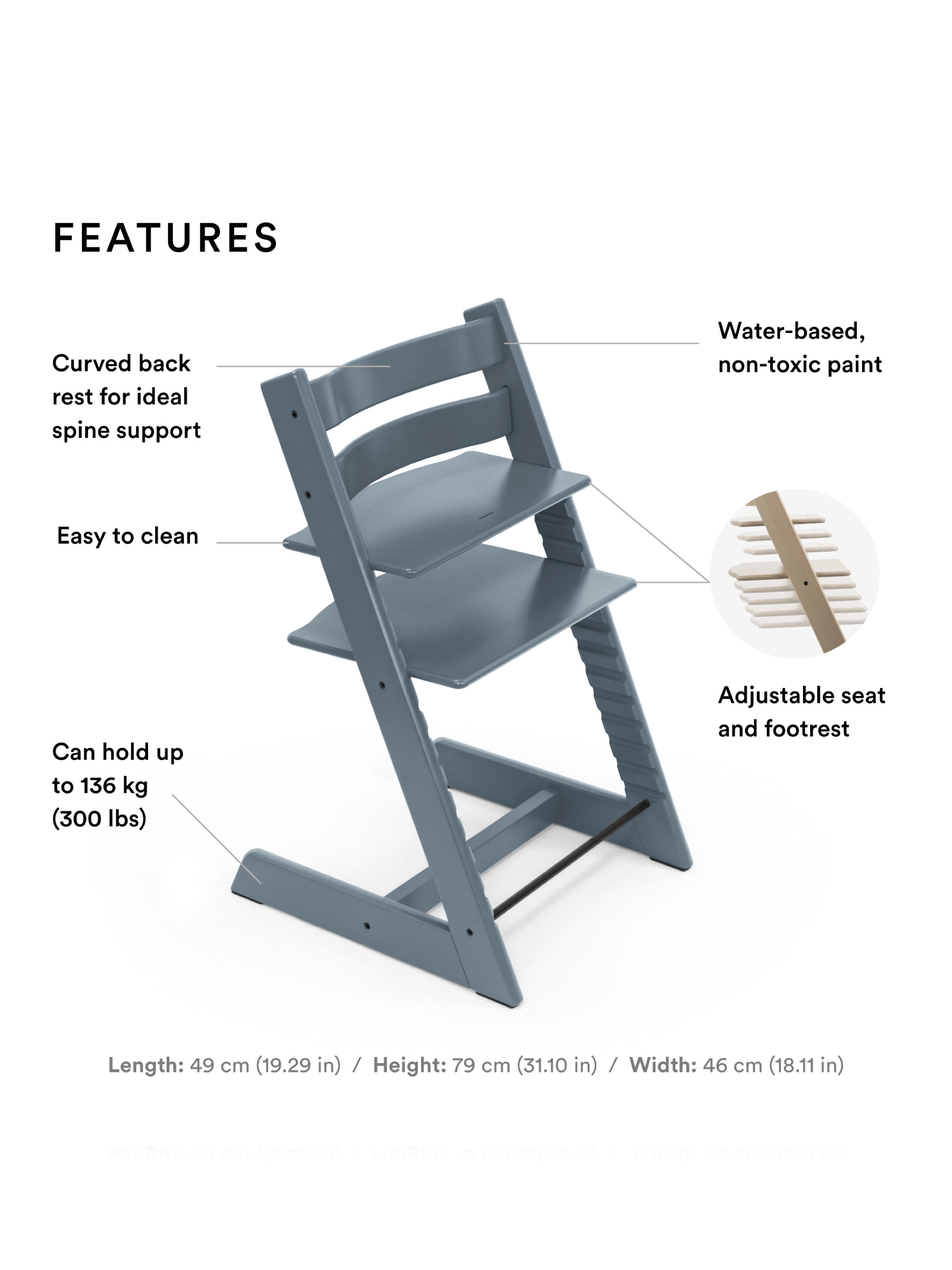 كرسي تريب تراب من ستوك - أزرق image number 2