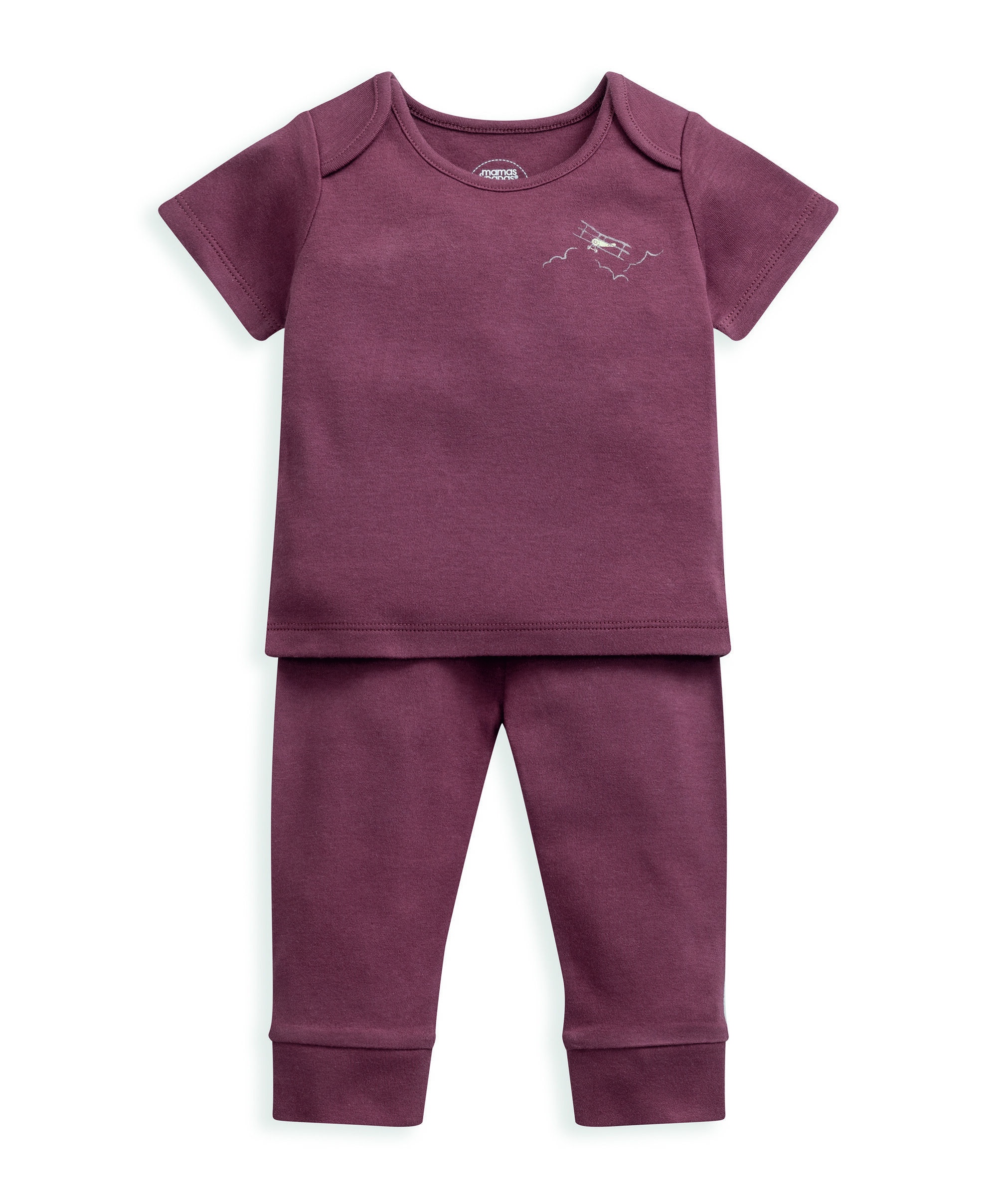 طقم بيجاما جيرسيه بنقشة طائرة - قطعتان image number 3