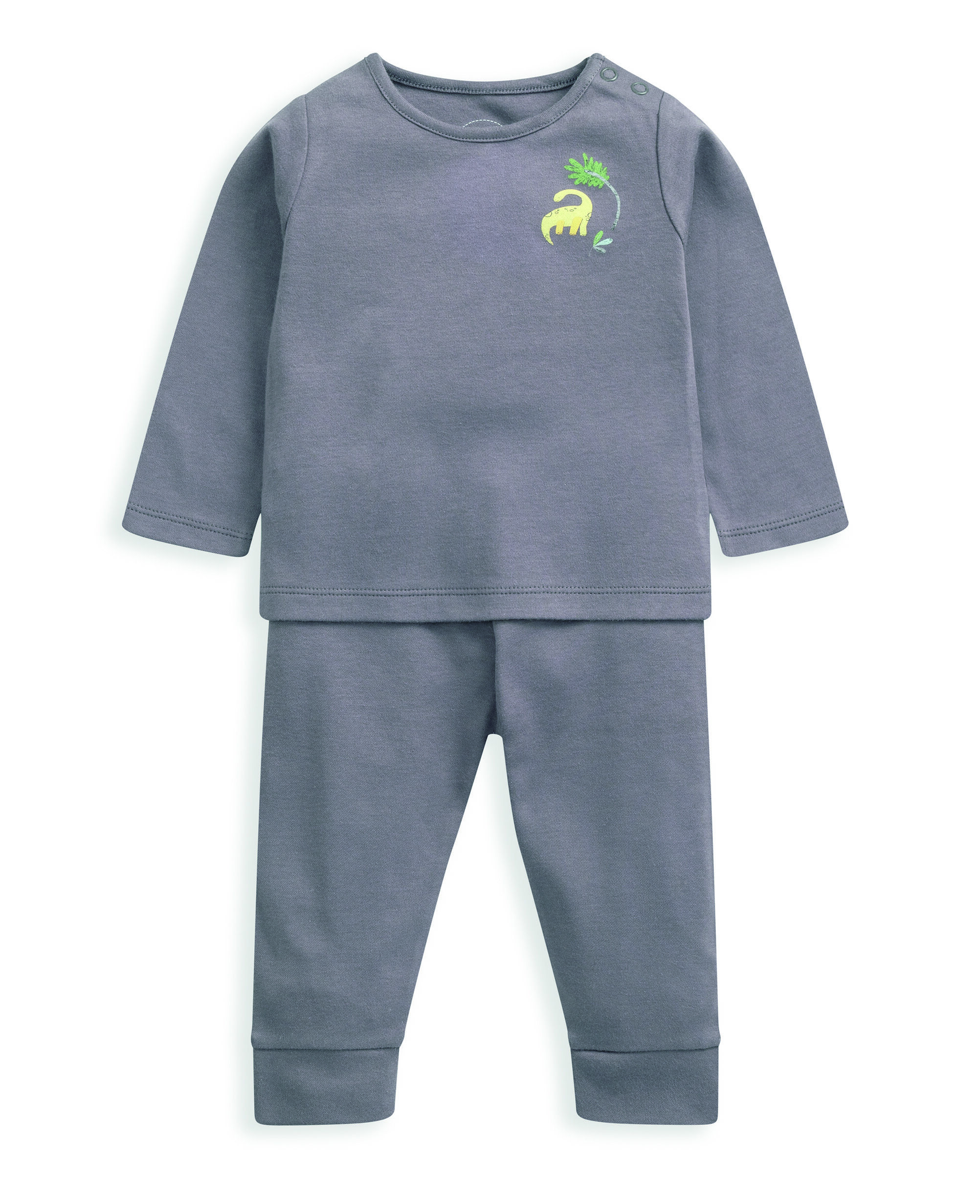 طقم بيجاما جيرسيه بنقشة ديناصور - قطعتان image number 3