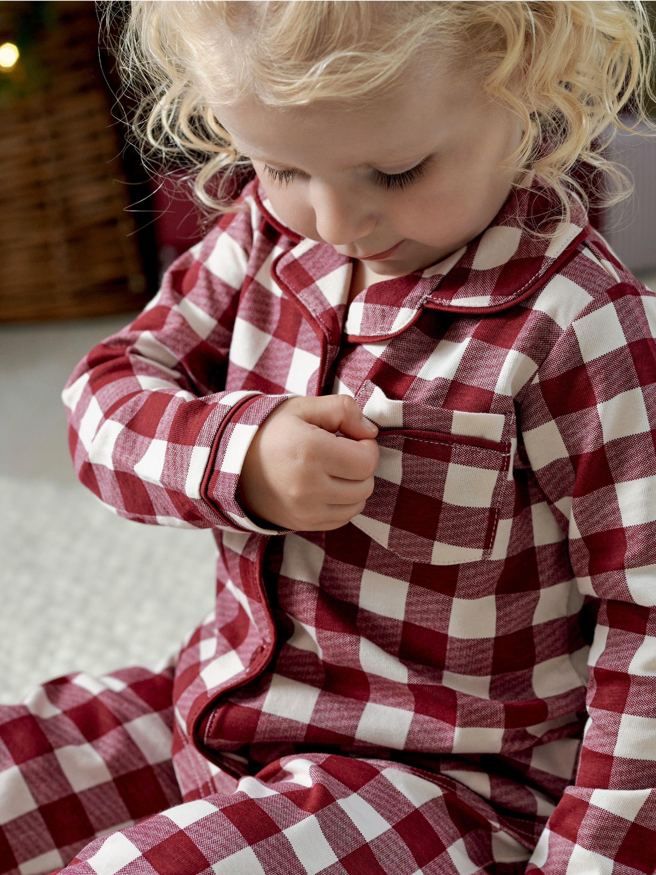 Large Gingham Check Pyjamas image number 8