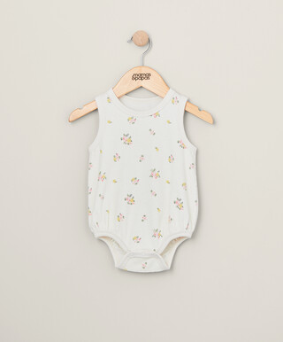 لباس قطعة واحدة من قماش مناشف بنقشة زهور لباس قطعة واحدة من قماش مناشف بنقشة زهور